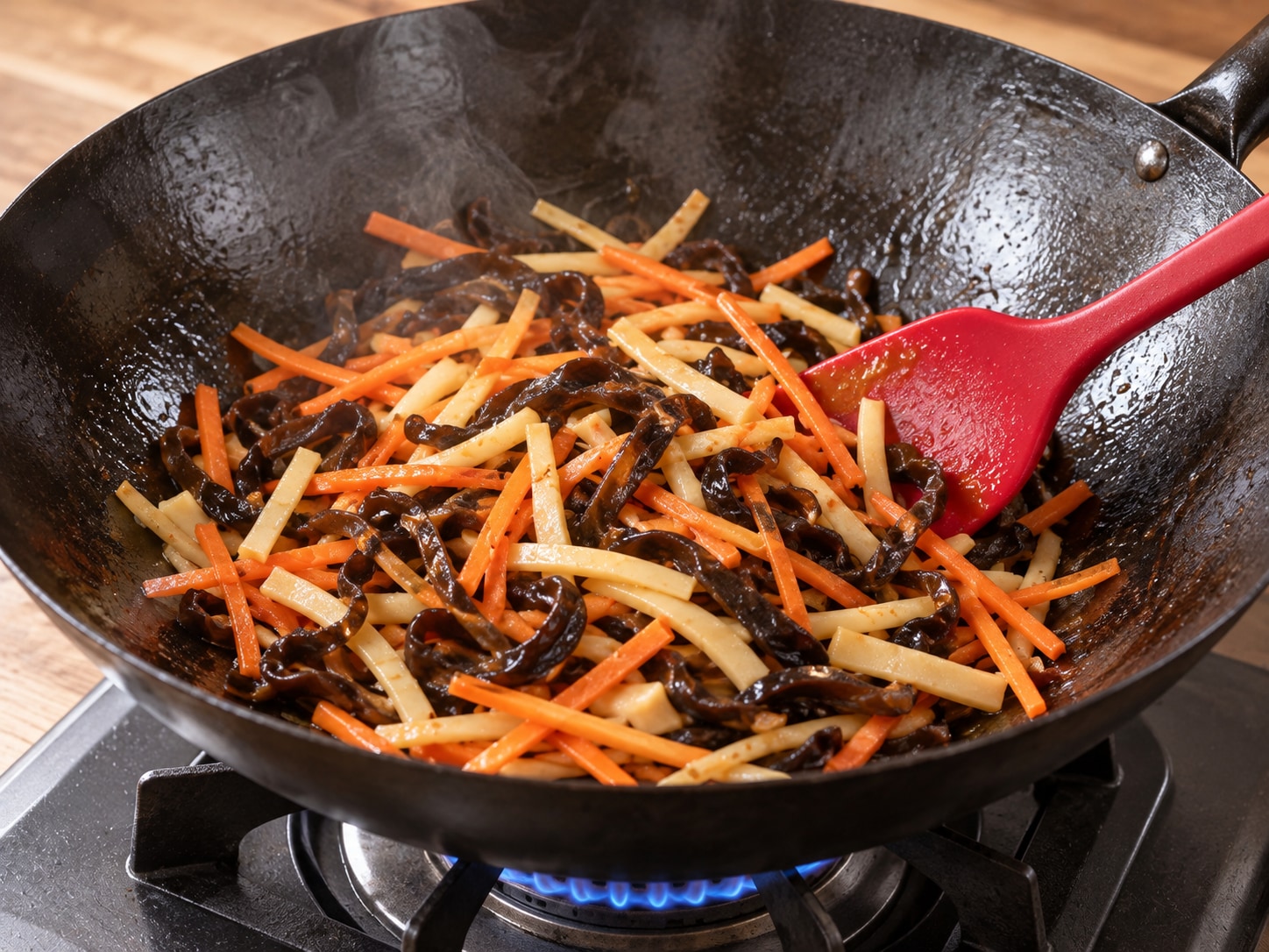 Sichuan Fish-Fragrant Shredded Pork — Stir-fry vegetables