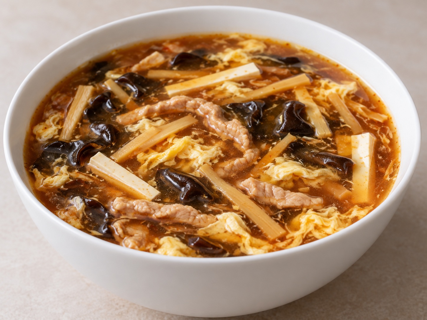Sichuan Hot and Sour Soup — finished dish