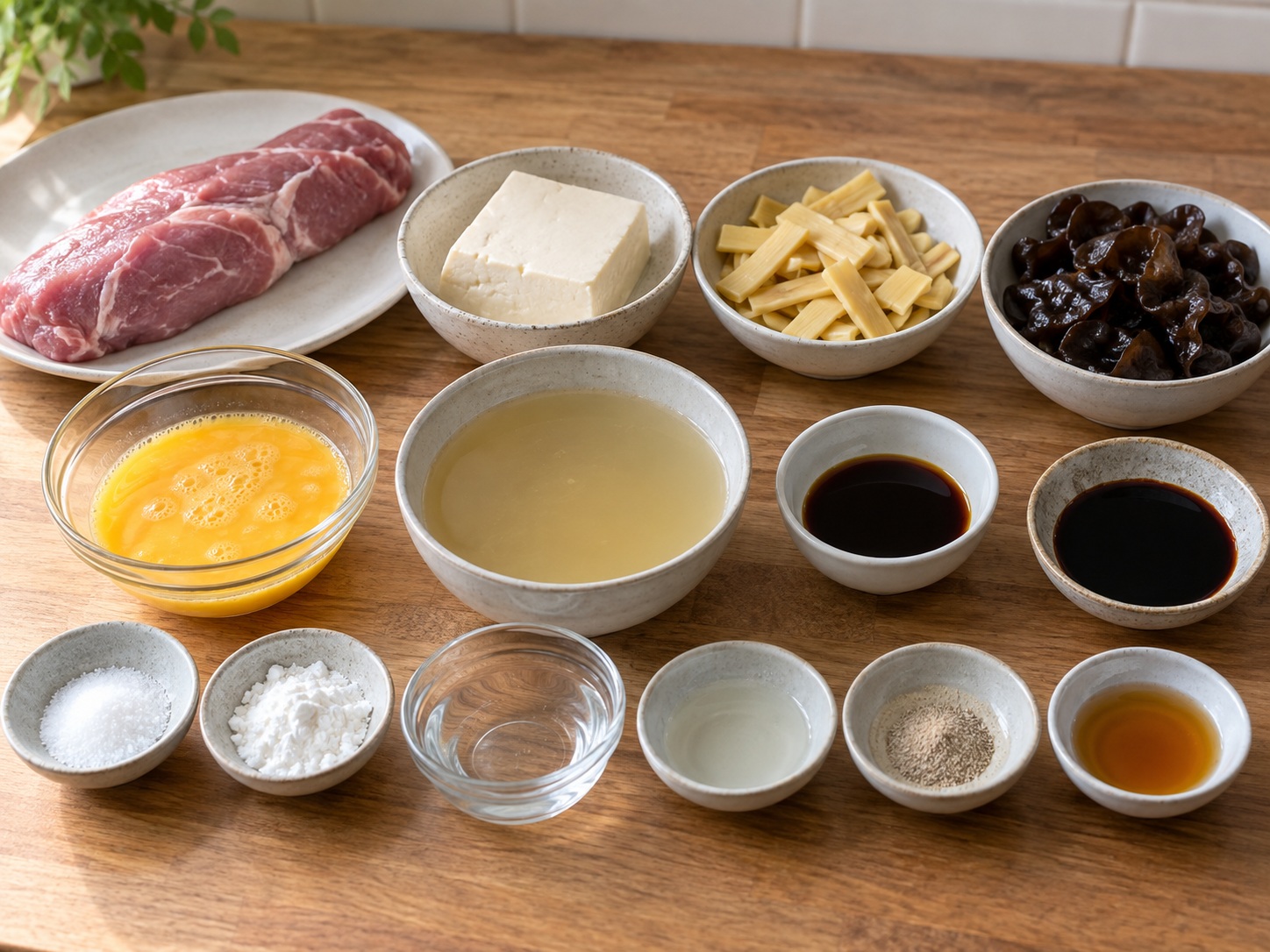 Sichuan Hot and Sour Soup — ingredients