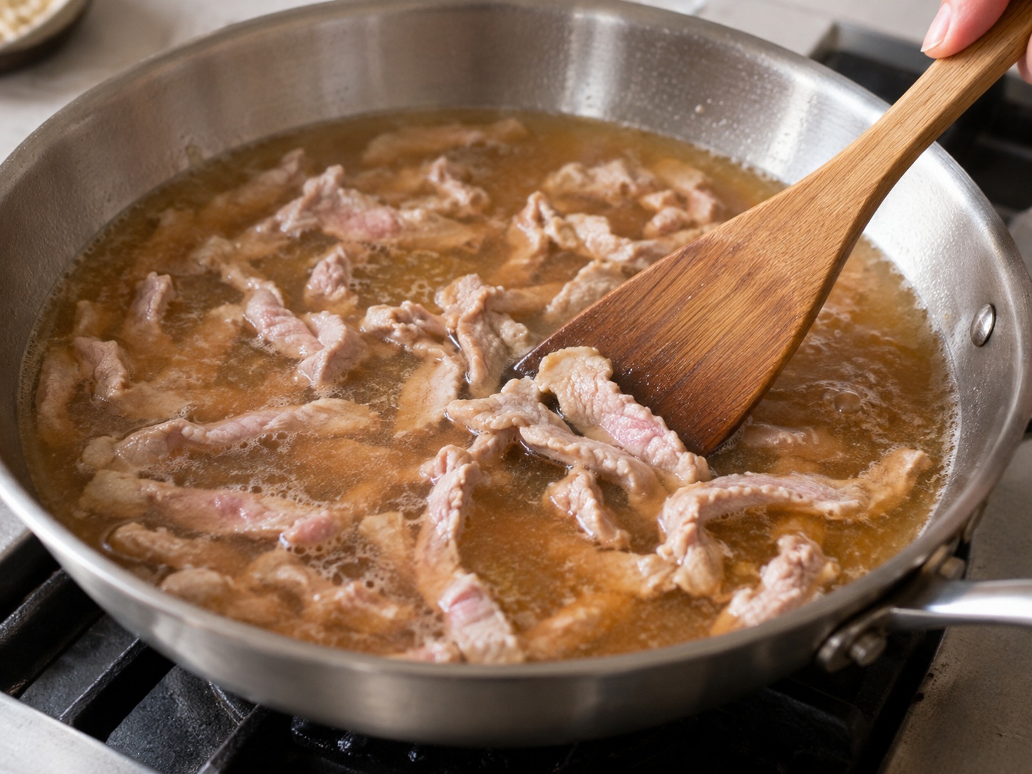 Sichuan Hot and Sour Soup — Add pork strips