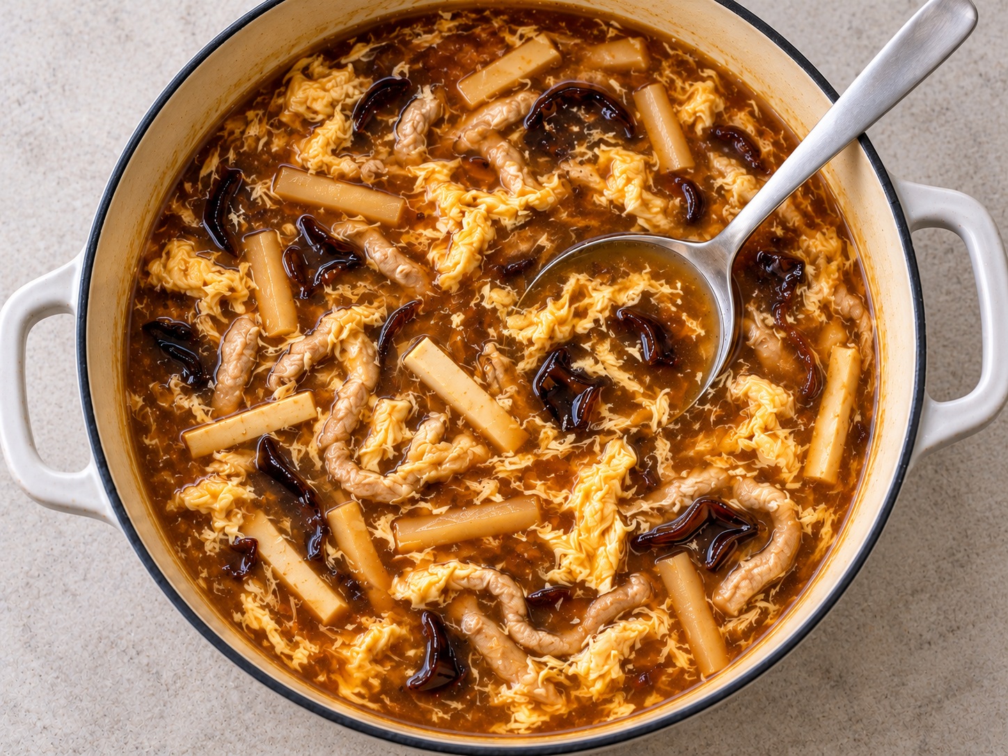 Sichuan Hot and Sour Soup — Finish with vinegar and pepper