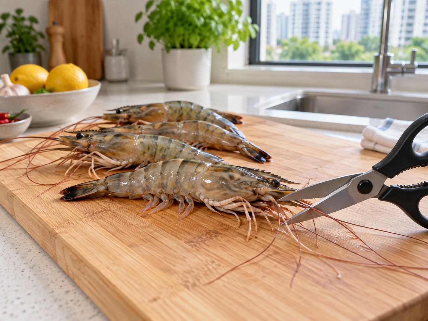Singapore Cereal Prawns — Gupitin ang prawns