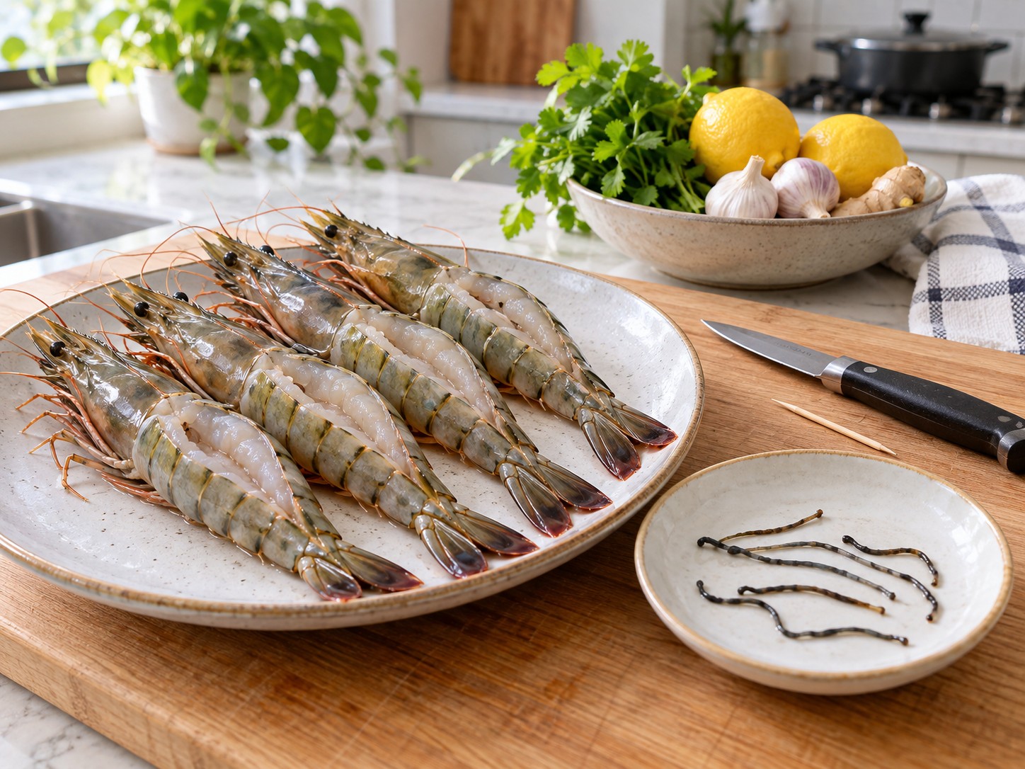Singapore Cereal Prawns — Alisin ang vein