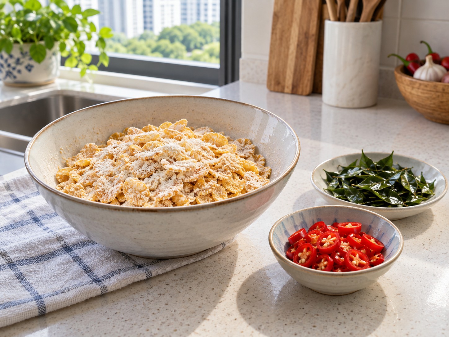 Singapore Cereal Prawns — Ihanda ang cereal mix
