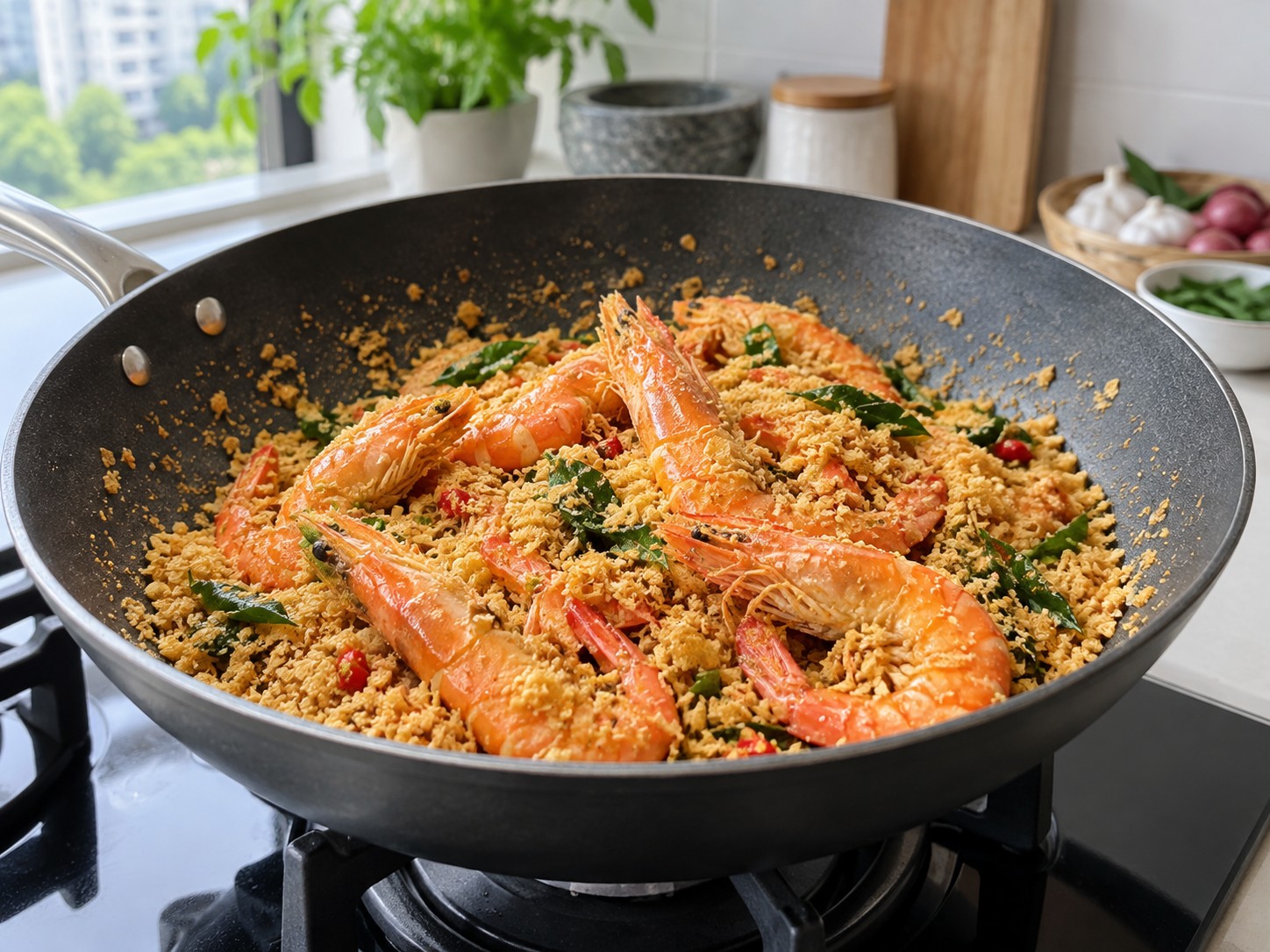 Singapore Cereal Prawns — Ihalo ang prawns
