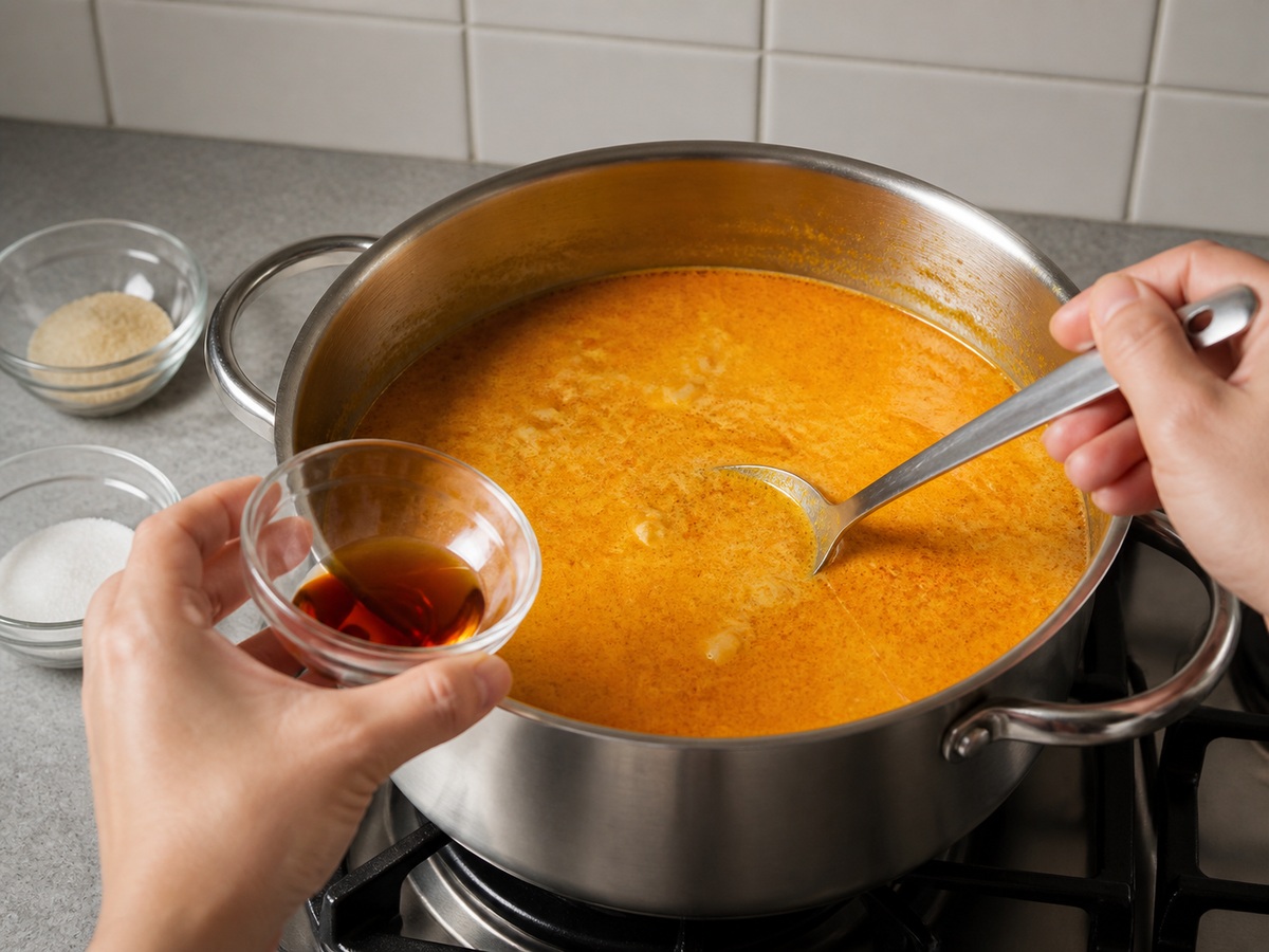 Laksa Kari Singapura dengan Ayam dan Udang: Bumbui laksa