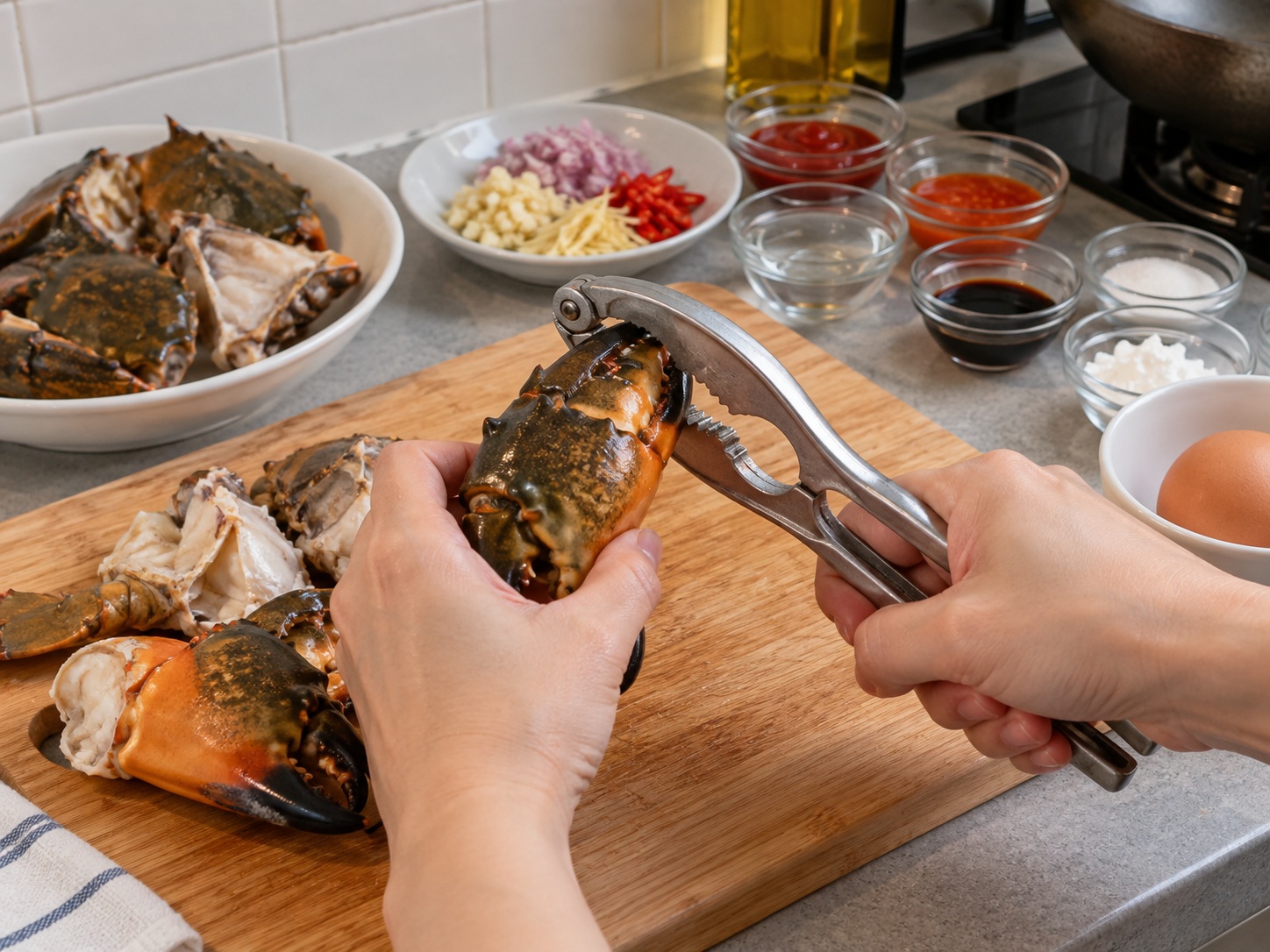 Kepiting Cabai Singapura — Retakkan capit