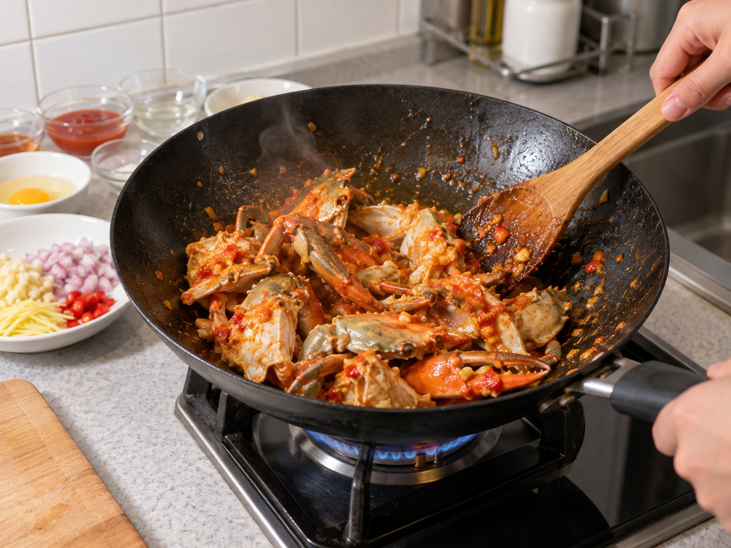 Kepiting Cabai Singapura — Tumis kepiting