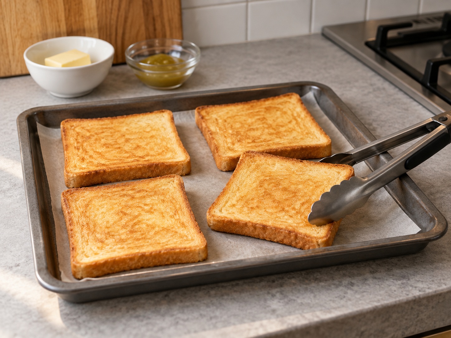 Singapore Kaya Butter Toast — Turn and crisp