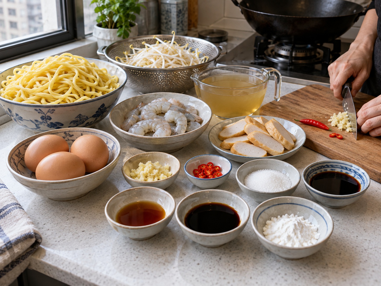 Mi Kuah Kental Singapura — bahan