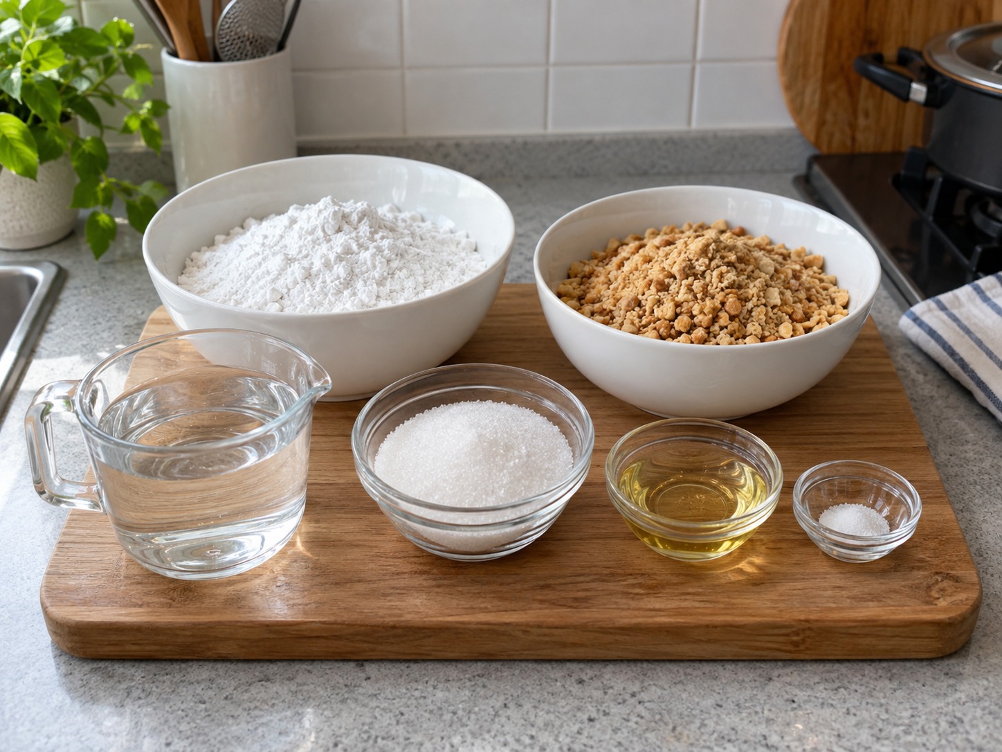 Singapore Muah Chee Peanut Rice Cake — ingredients