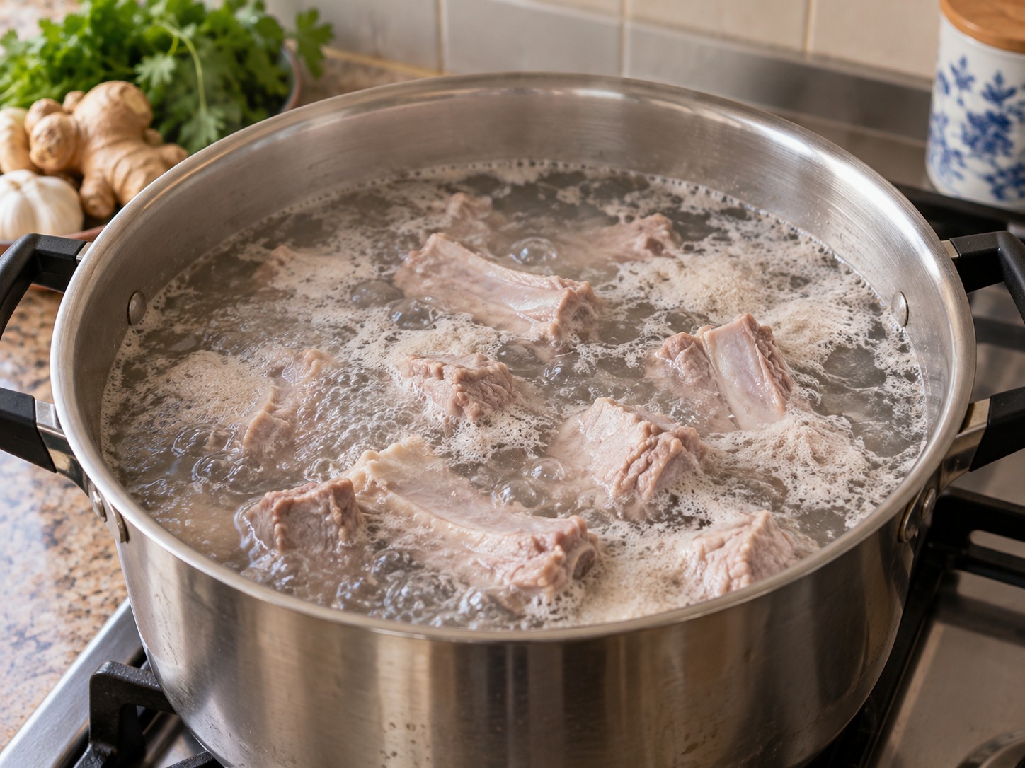 Bak Kut Teh Lada Singapura — Rebus singkat iga