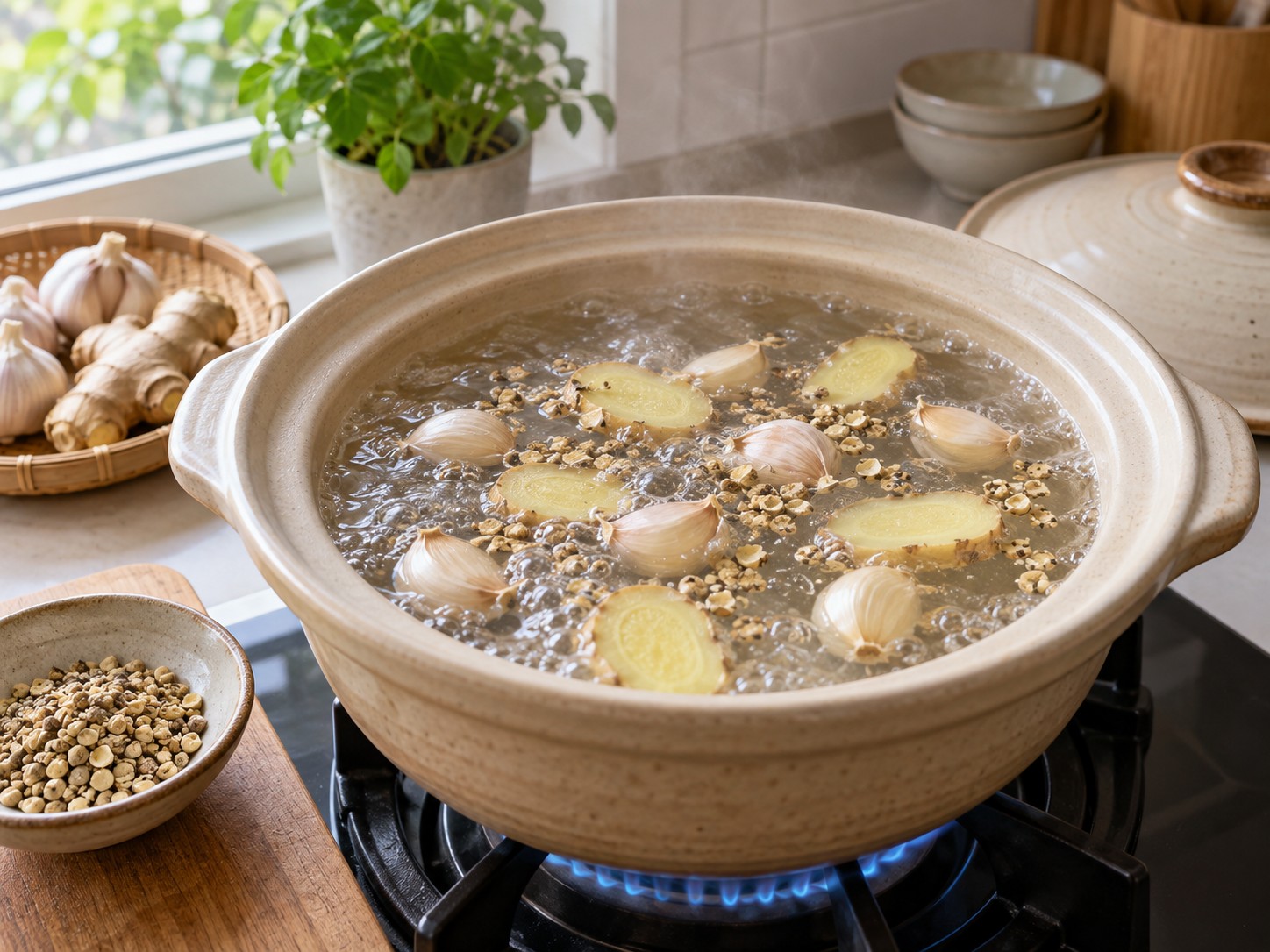 Bak Kut Teh Lada Singapura — Didihkan kuah