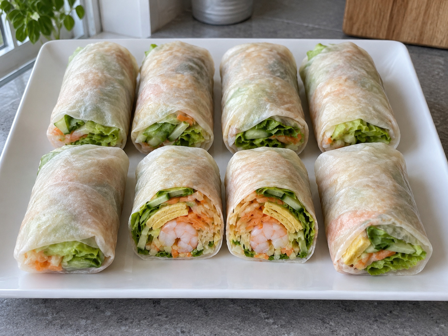 Singapore Popiah Fresh Spring Rolls — finished dish