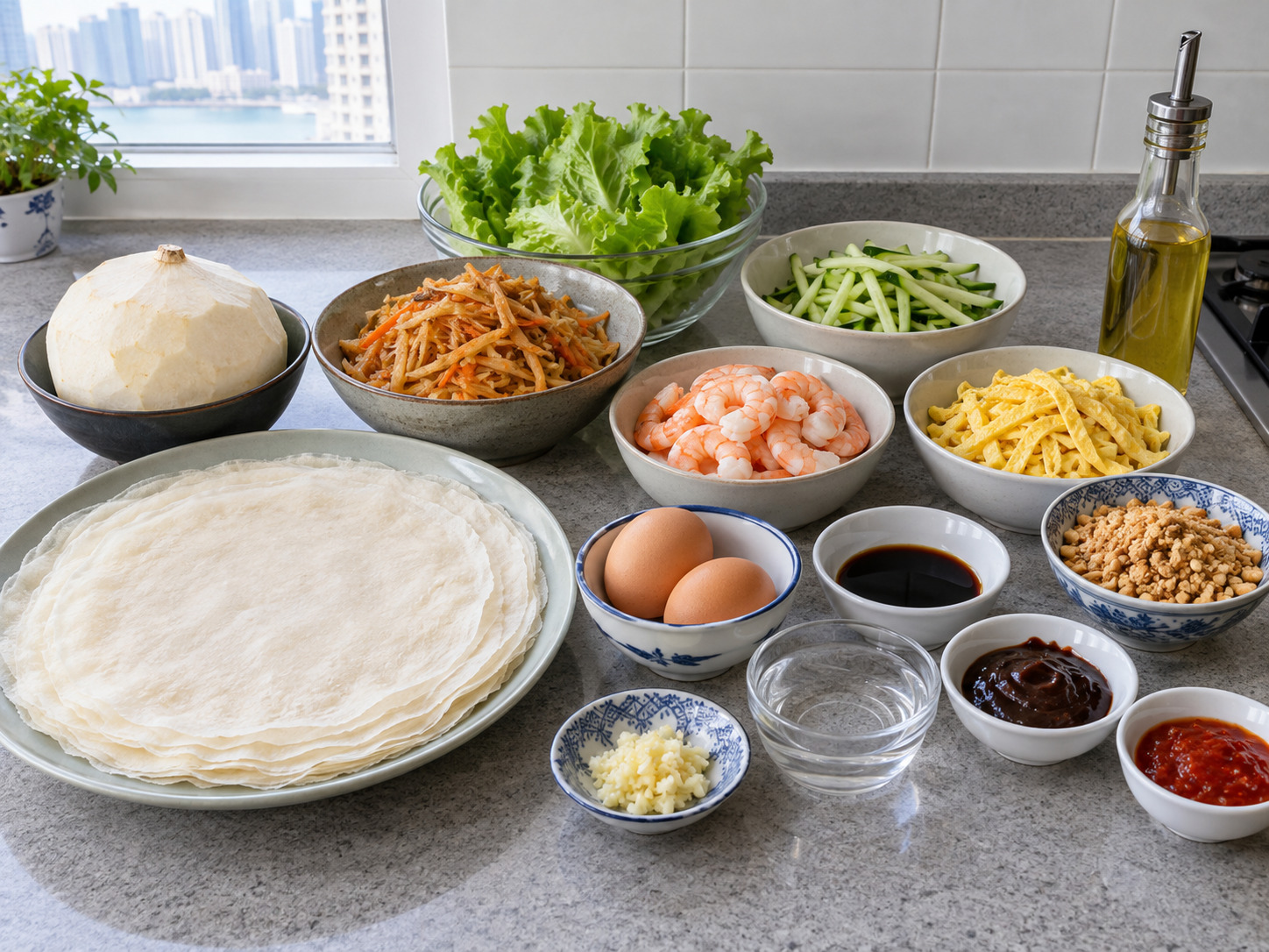 Popiah Basah Singapura — bahan