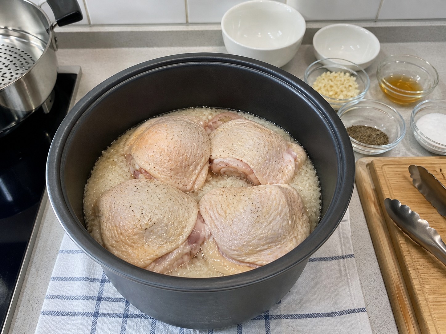 Singapore Rice Cooker Hainanese Chicken Rice — step 7