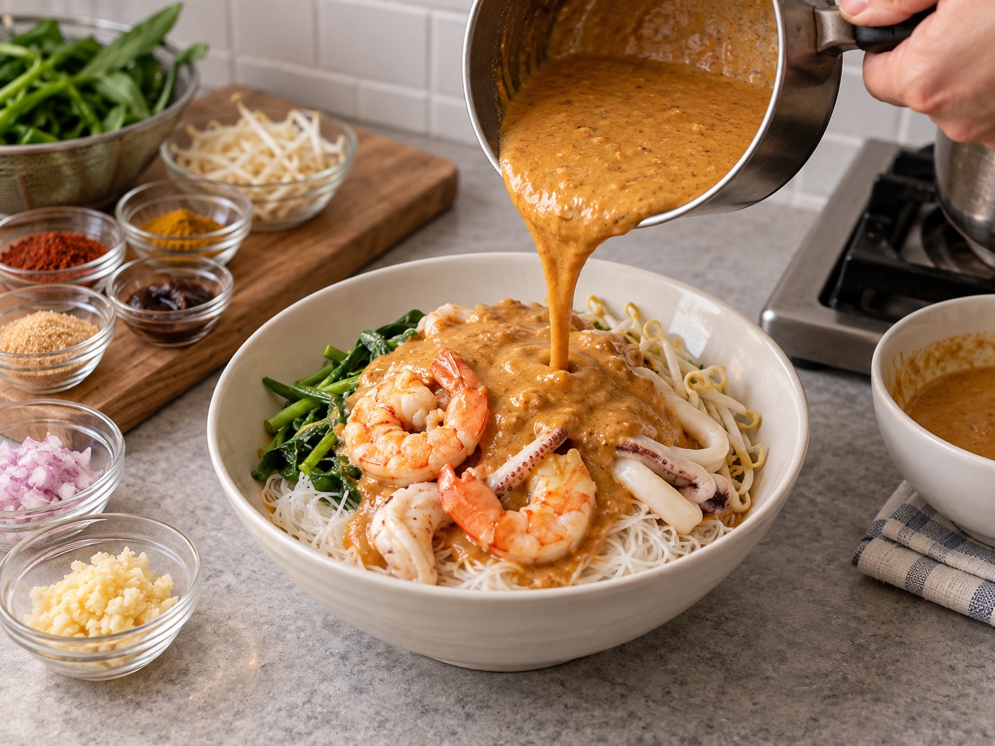 Singapore Satay Bee Hoon — Sauce and serve
