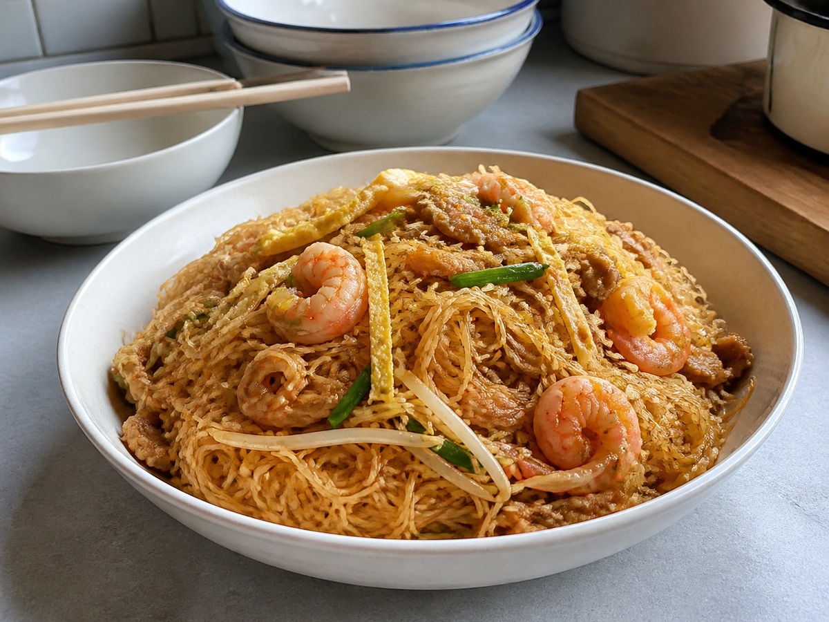新加坡炒米粉 finished dish