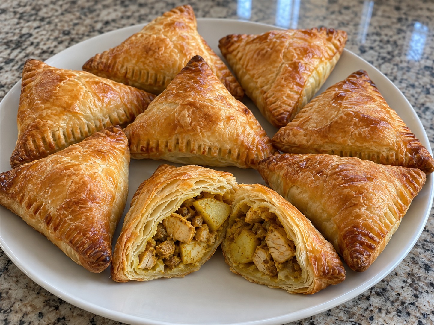 Singapore Chicken Curry Puffs — natapos na ulam