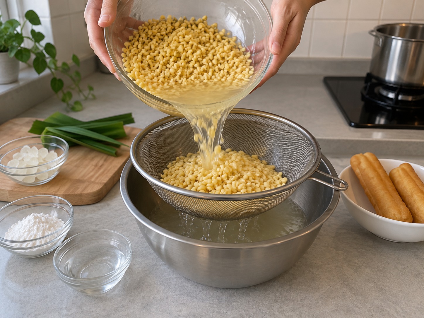 Singaporean Tau Suan — Soak beans thirty minutes and drain