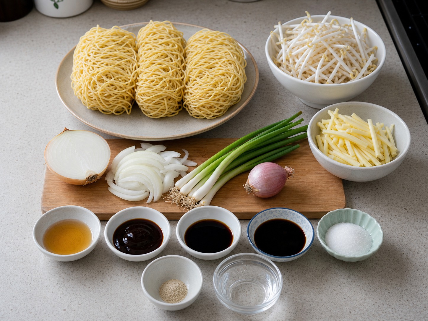 豉油皇炒麵主要材料總覽
