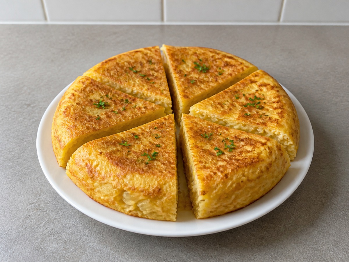 Tortilla Kentang dan Bawang ala Spanyol — hidangan jadi