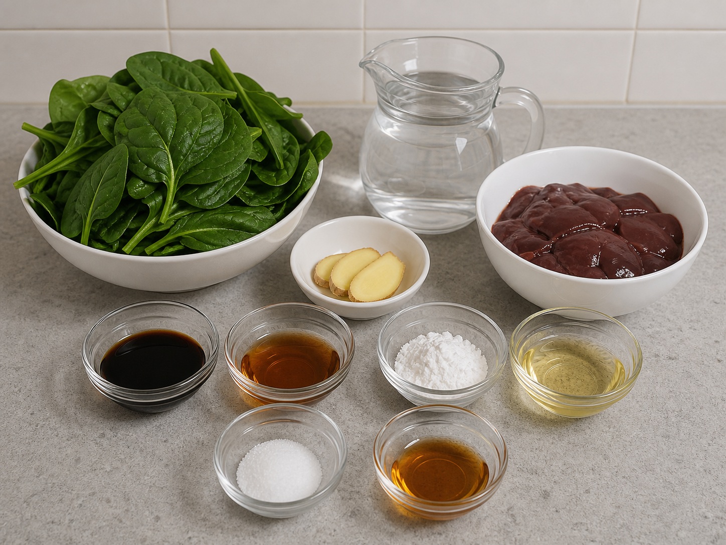 Spinach and Pork Liver Soup — ingredient overview