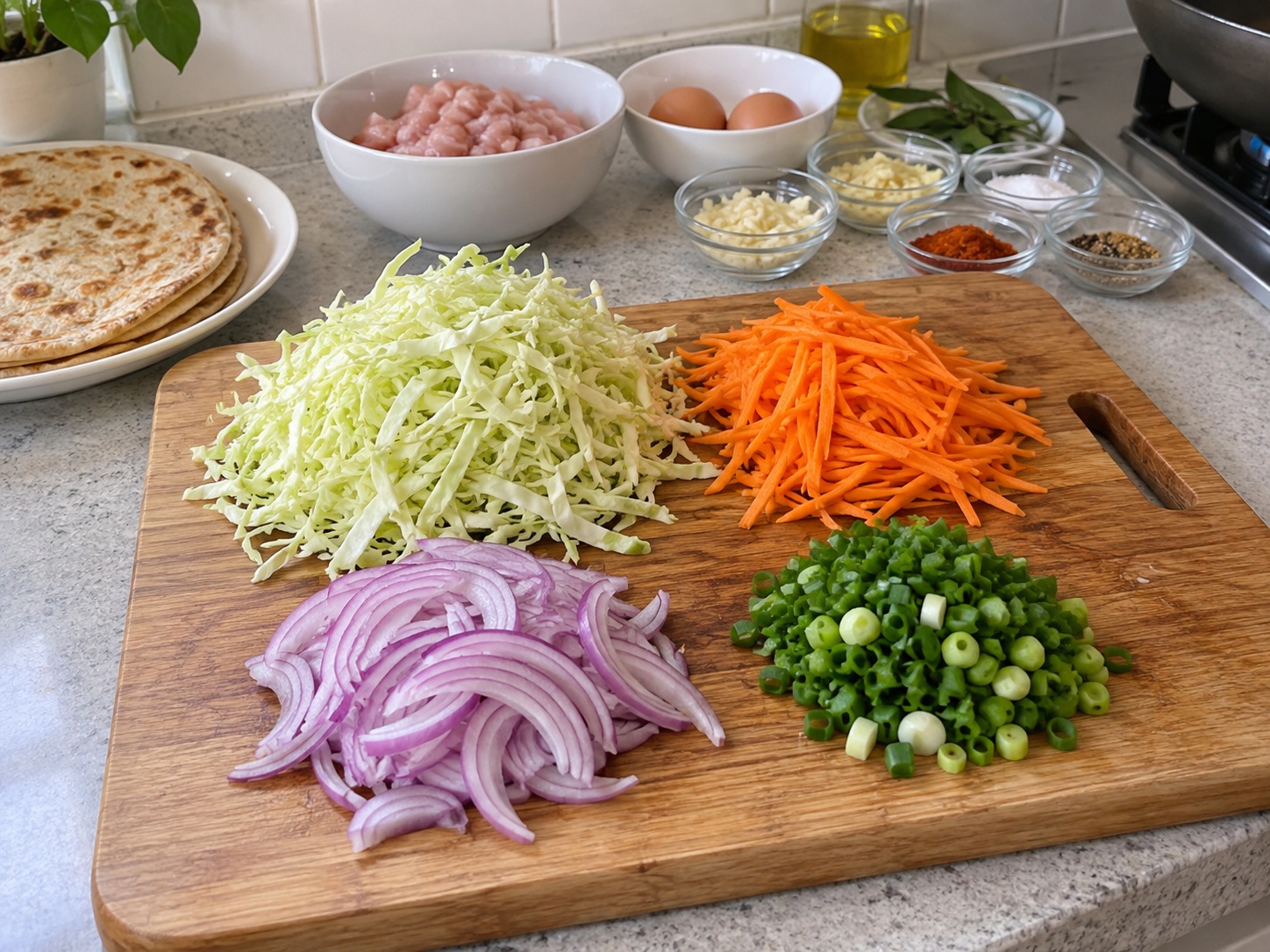 Kottu Roti Ayam Sri Lanka — Iris sayur