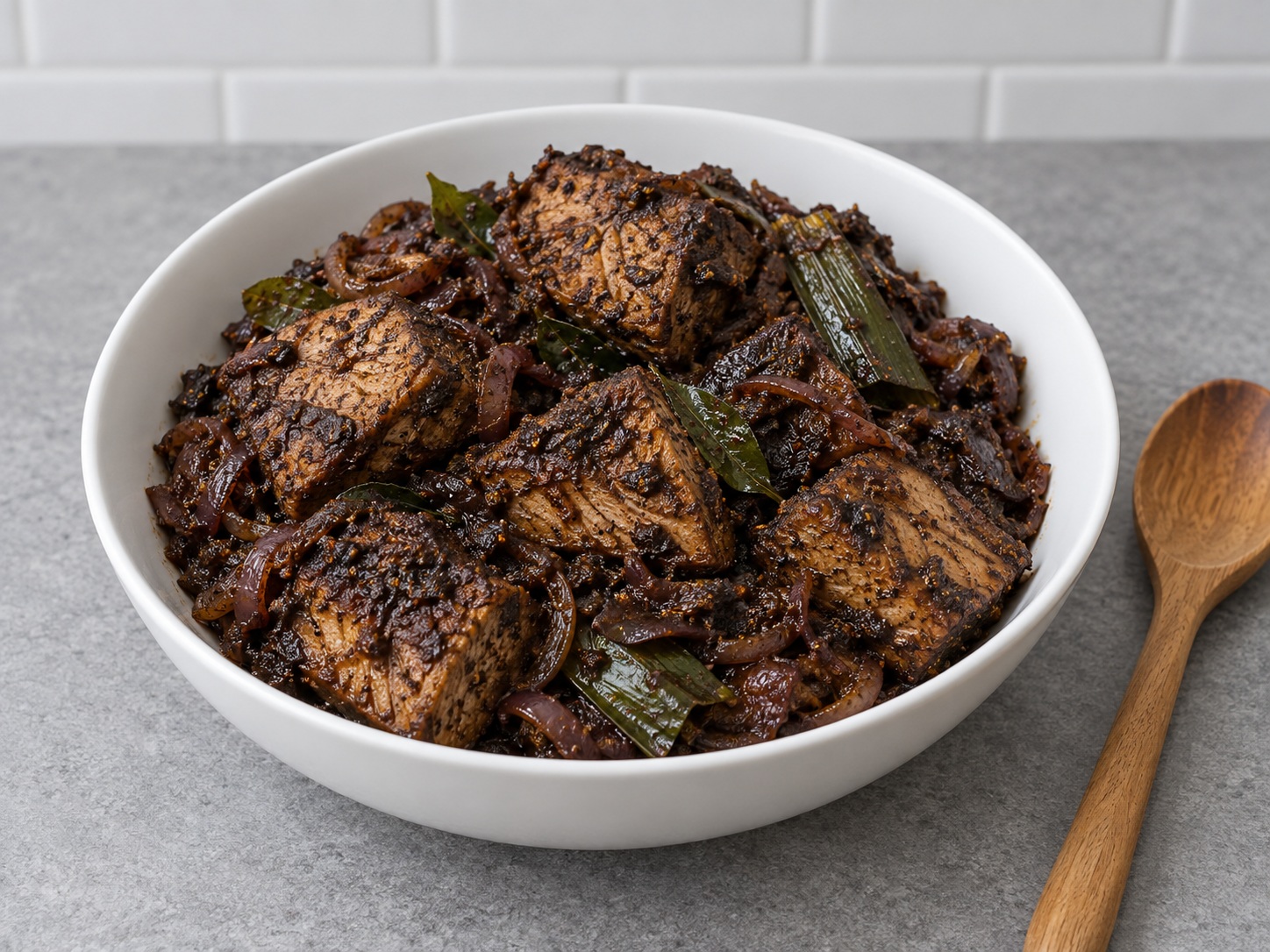 Ambul Thiyal Ikan Sri Lanka — Diamkan daging tuna