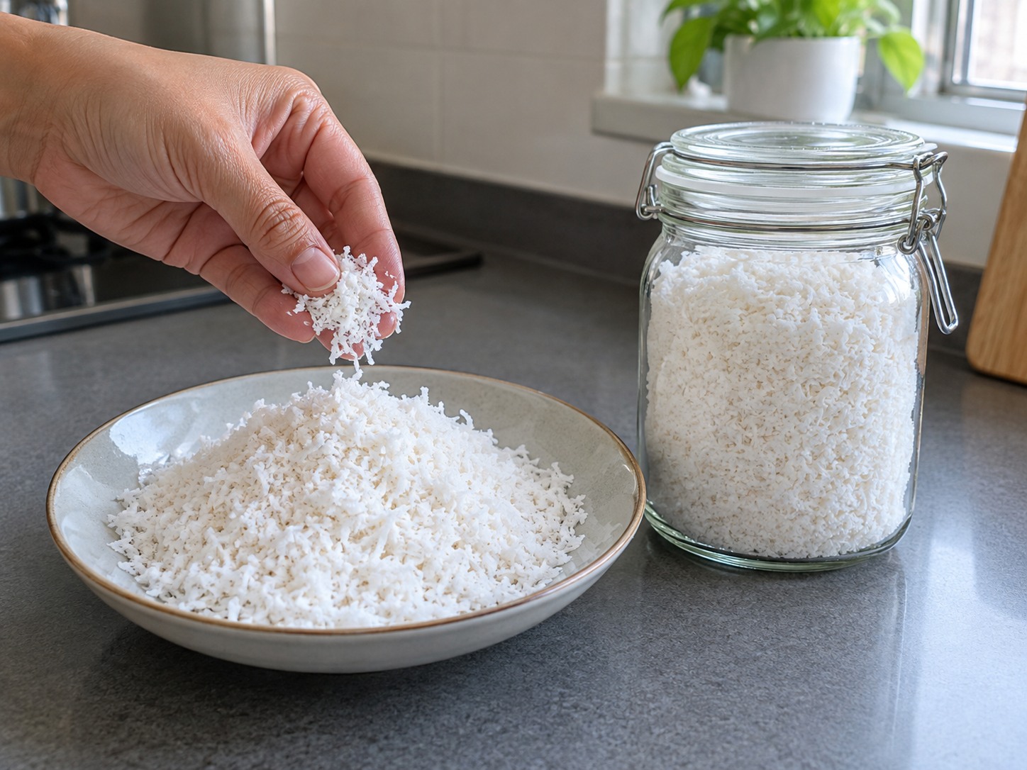 斯里蘭卡椰絲辣椒沙律 — 檢查保存椰絲