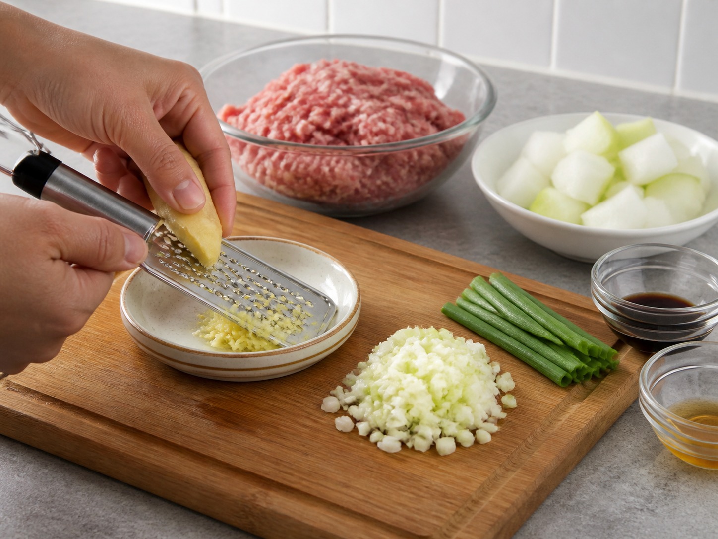 Steamed Beef Patty na may Winter Melon — hakbang 5