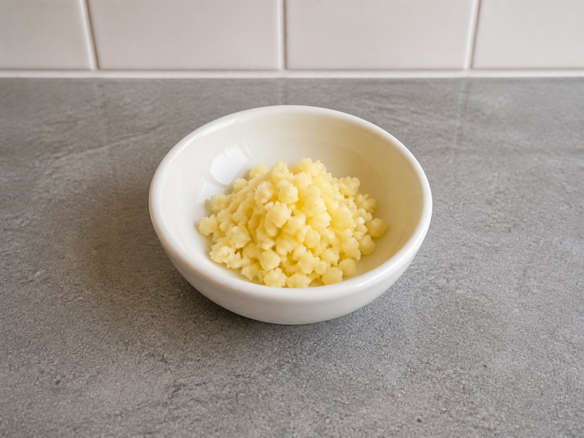 Steamed Cauliflower with Garlic: Prepare supporting ingredients