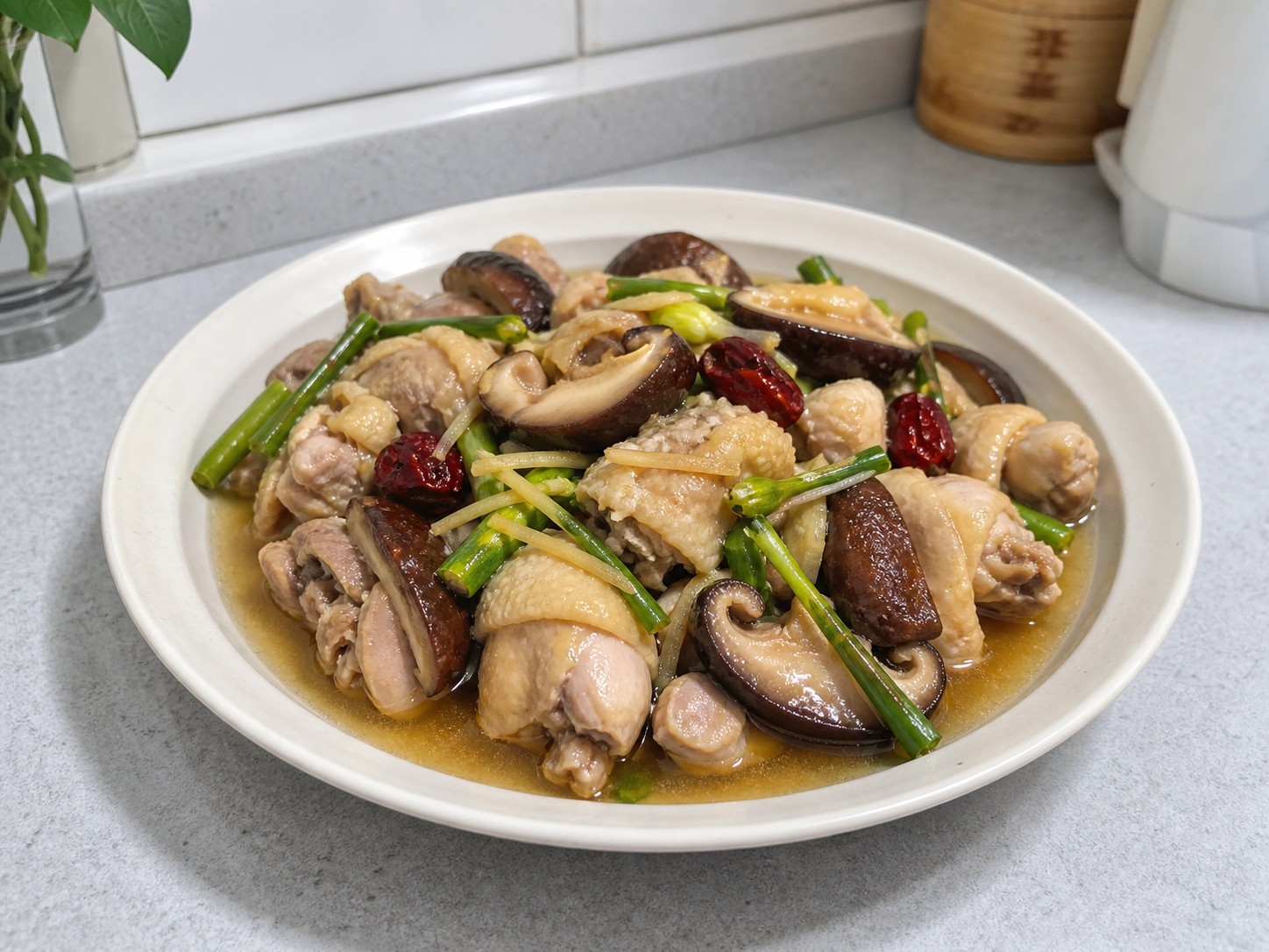 冬菇蒸雞 Steamed Chicken with Mushrooms
