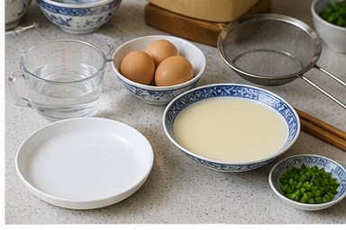 蒸水蛋:準備材料