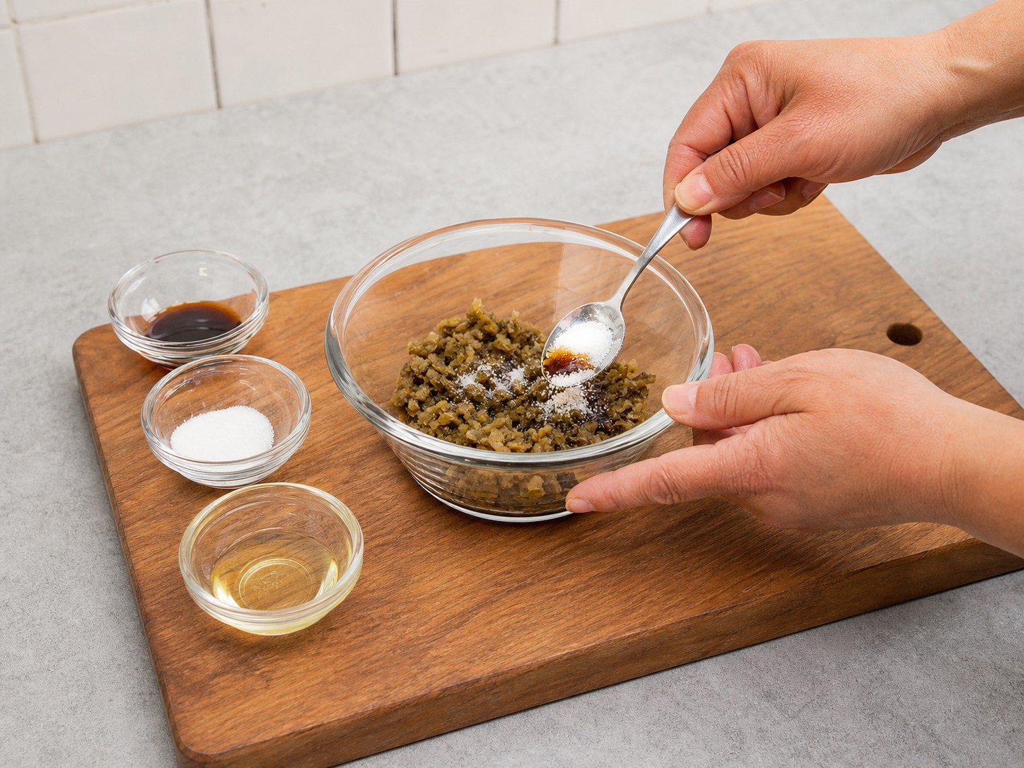 Steamed Grass Carp with Preserved Mustard Greens — step 6