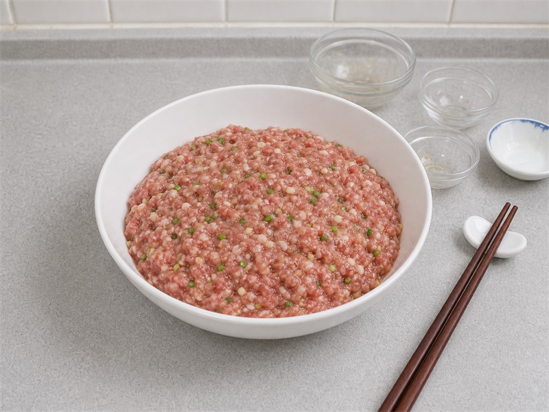 蒸肉餅:醃肉