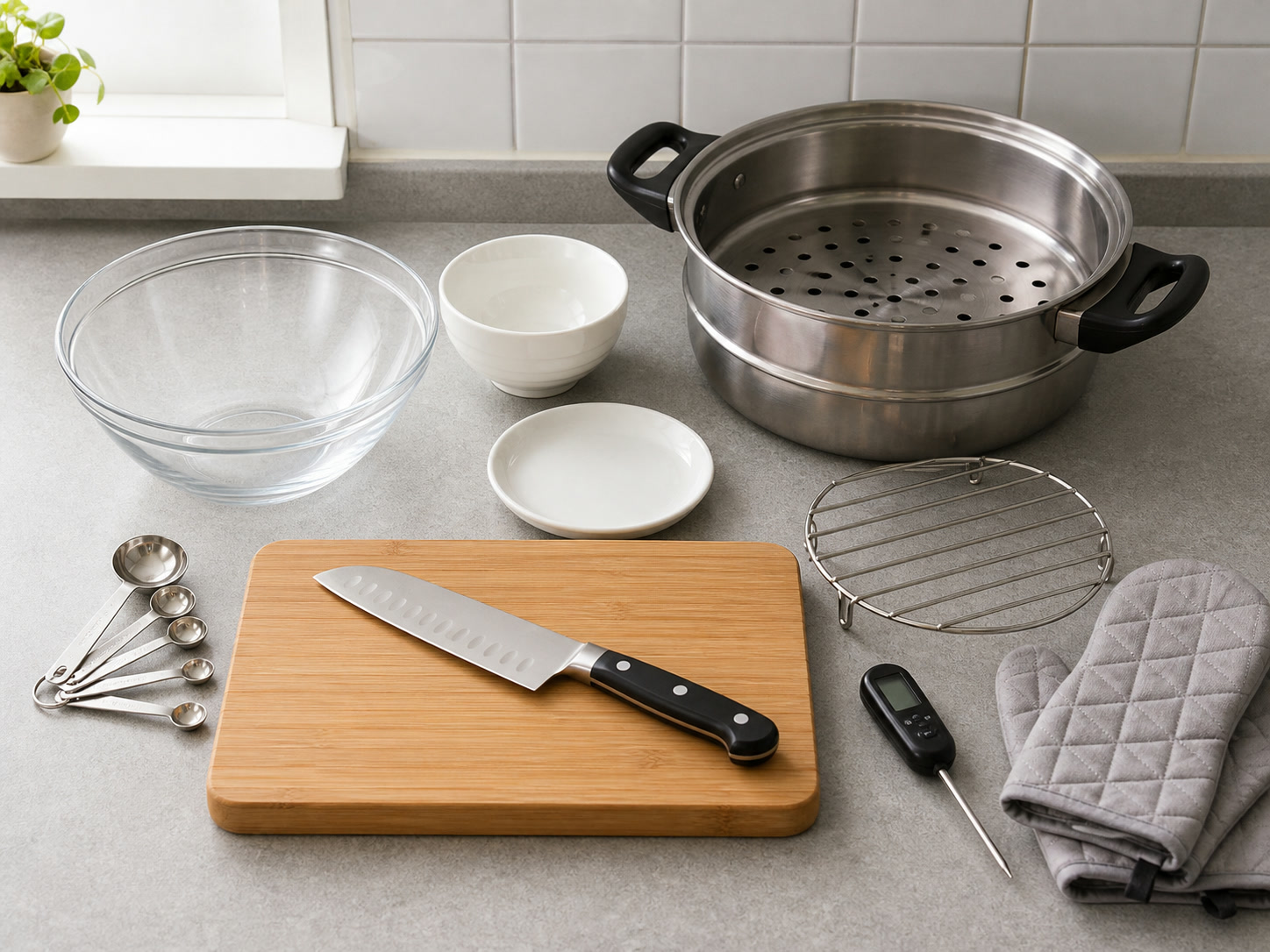 Pinasingawang Pork Belly na may Bagoong Alamang required household tools