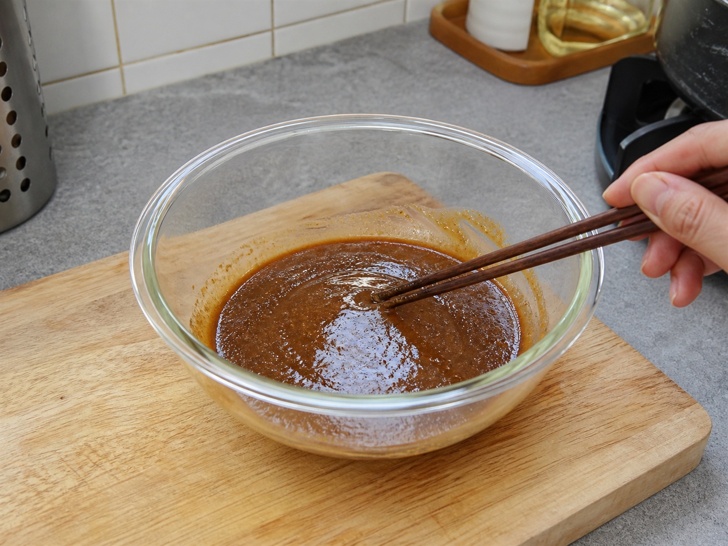 Steamed Pork Patty na may Preserved Mustard Greens — Paghaluin ang pampalasa