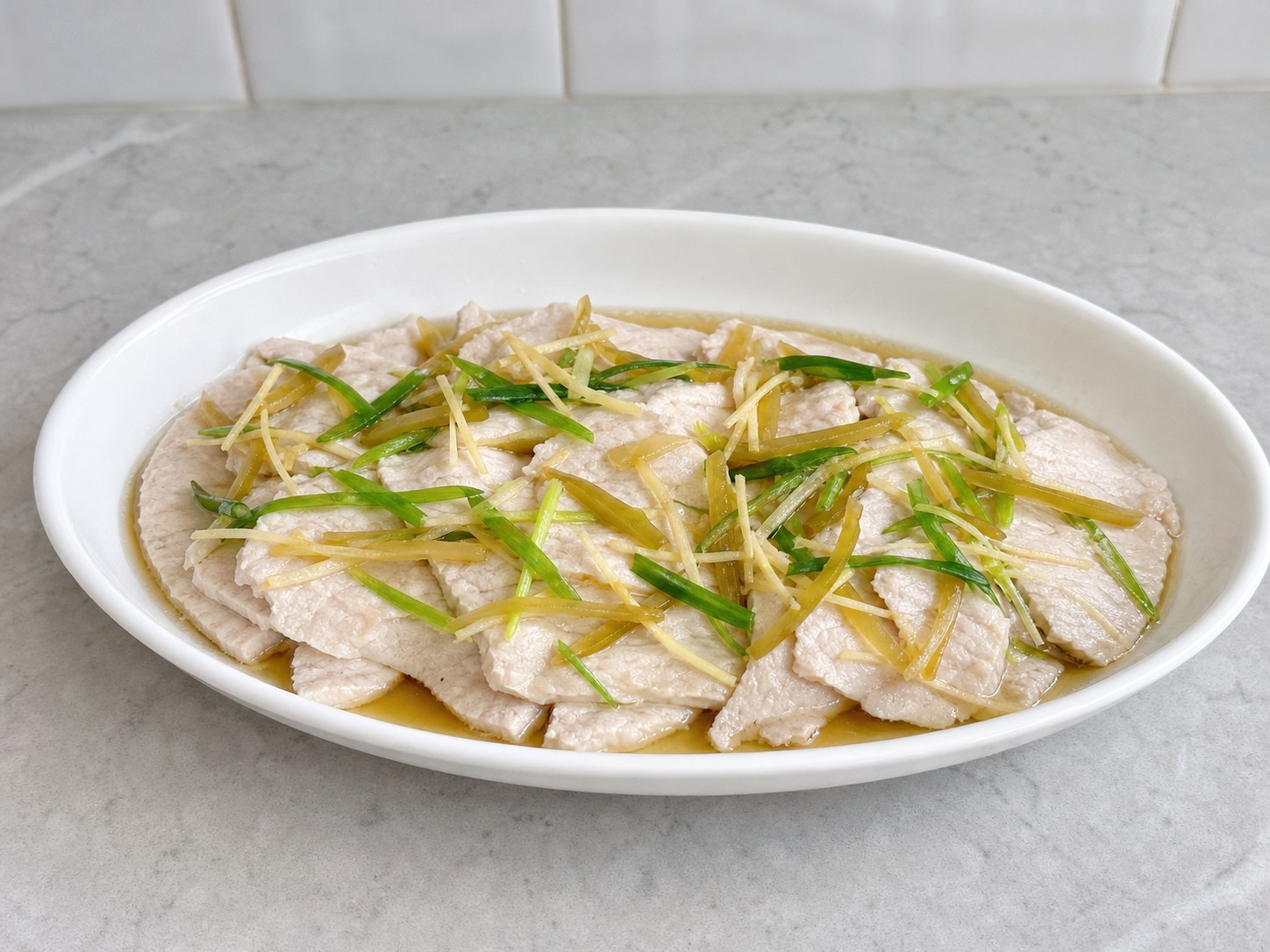 榨菜蒸豬肉片完成圖｜Steamed Pork Slices with Pickled Mustard