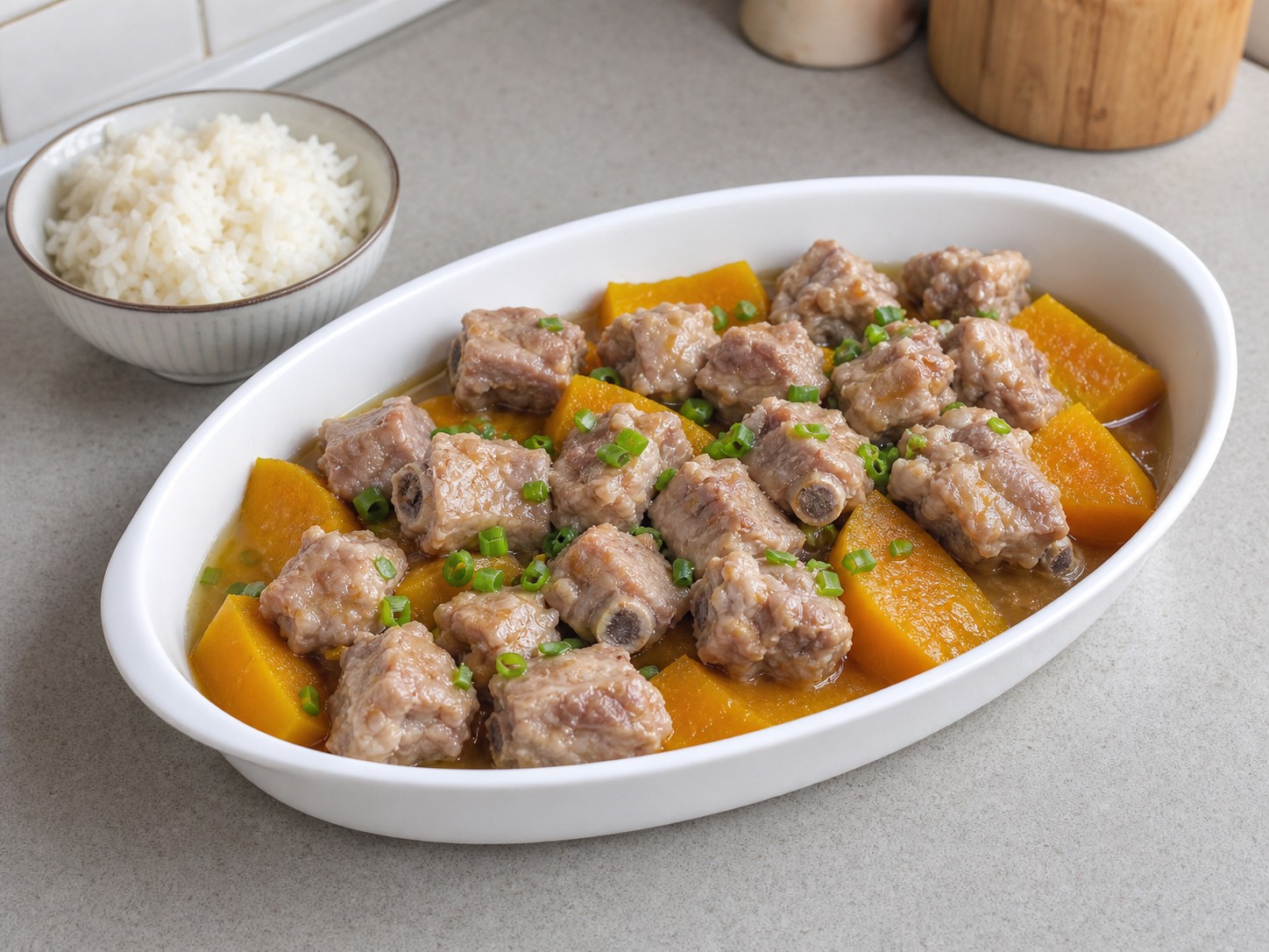 南瓜蒸排骨完成圖｜Steamed Pork Ribs with Pumpkin