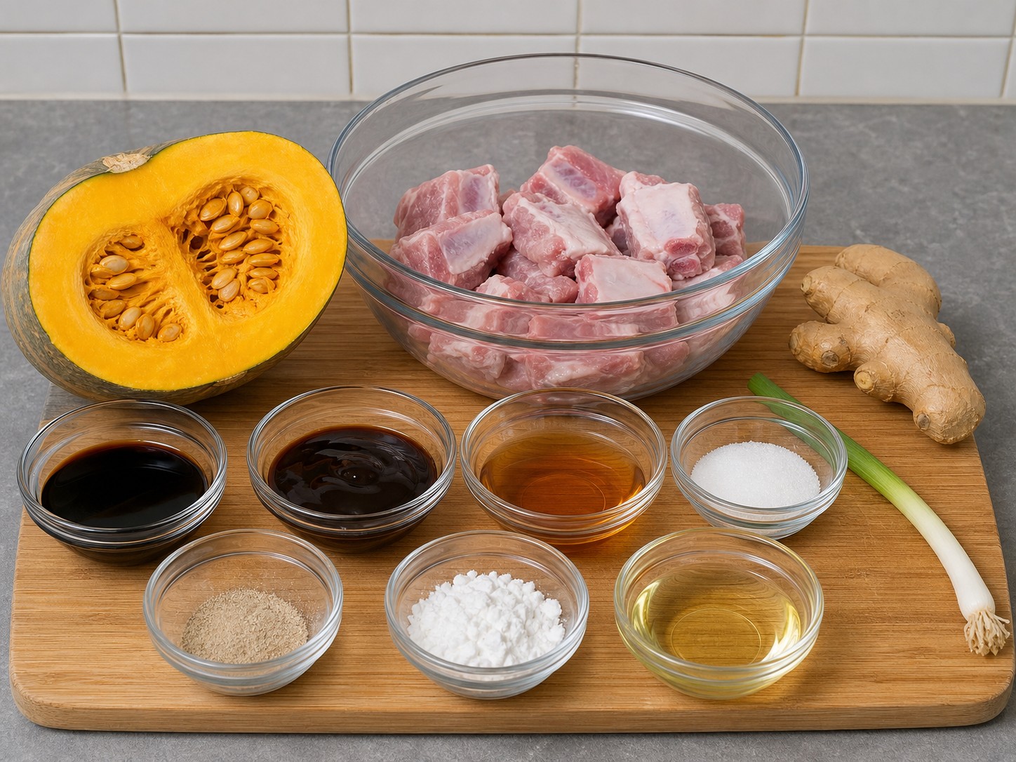 Steamed Pork Ribs with Pumpkin — step 1