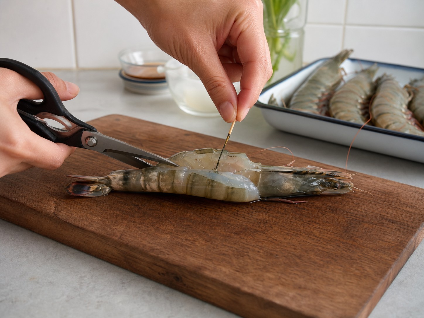 Steamed Split Prawns with Garlic and Vermicelli — step 3