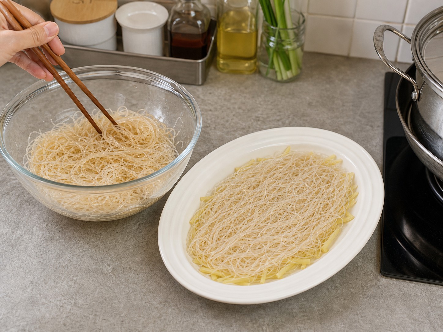 Steamed Split Prawns with Garlic and Vermicelli — step 9