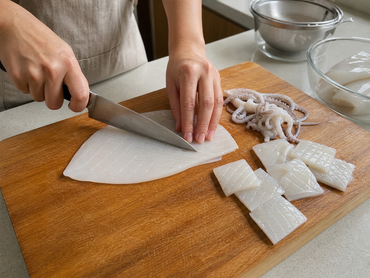 Steamed Squid with Garlic and Black Bean Sauce — step 4