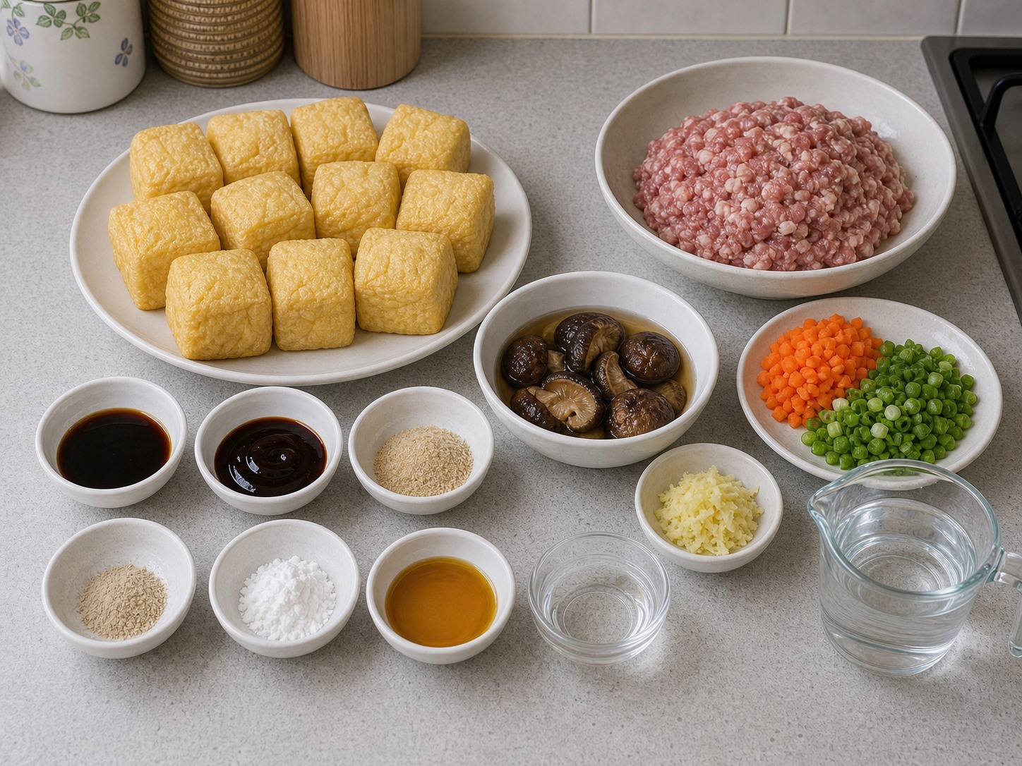 蒸釀豆卜主要材料總覽