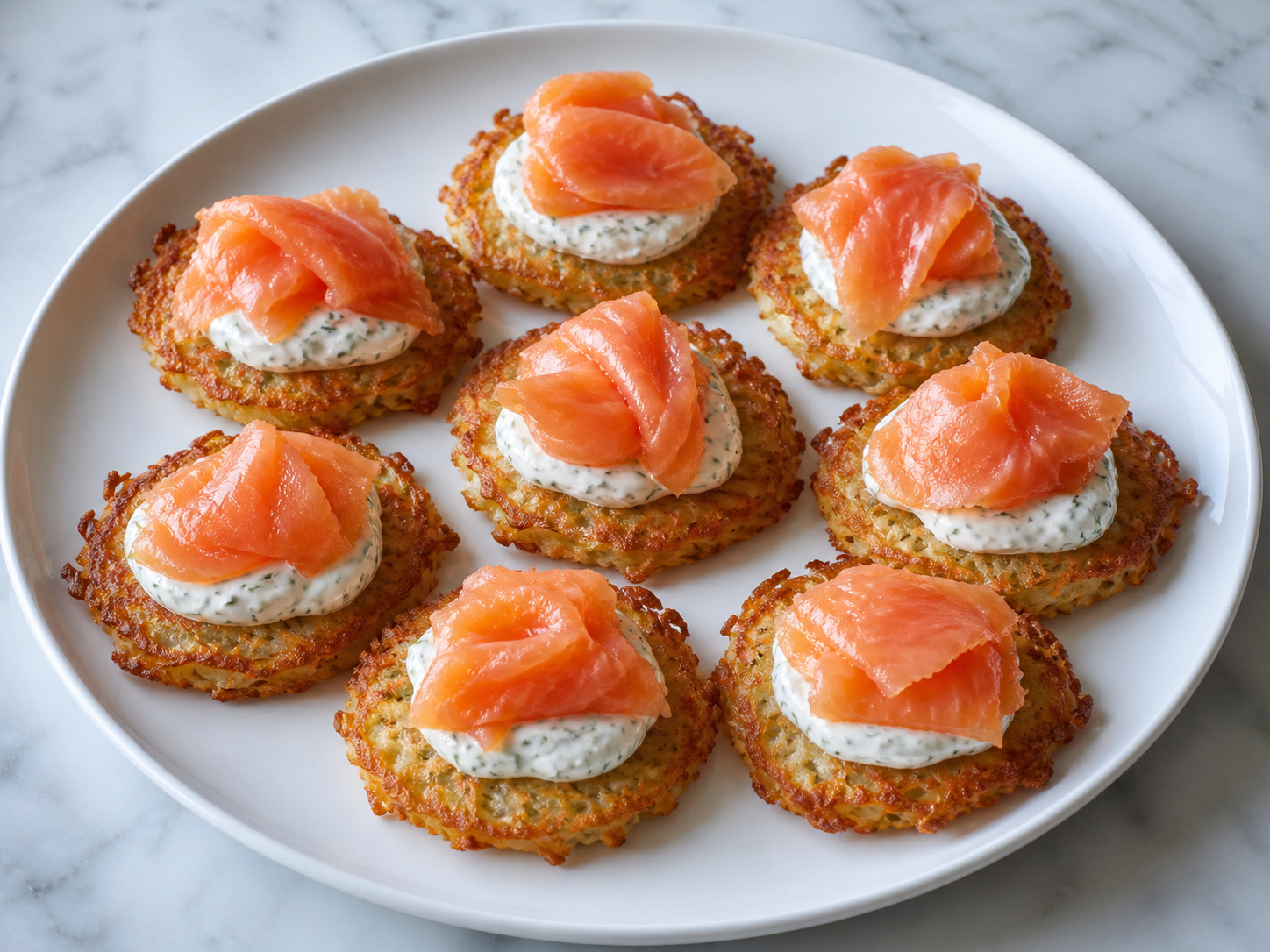 Suwekong Potato Pancakes na may Smoked Salmon — finished dish