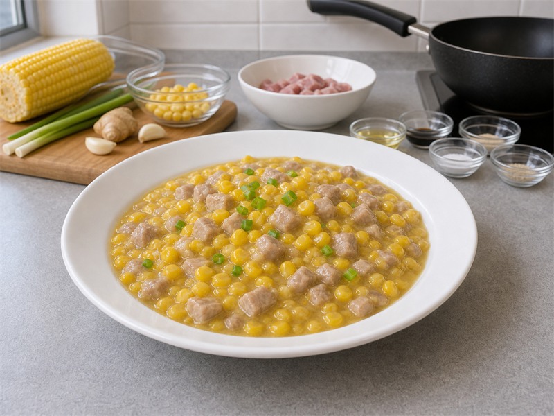 粟米肉粒 Sweet Corn with Pork Cubes