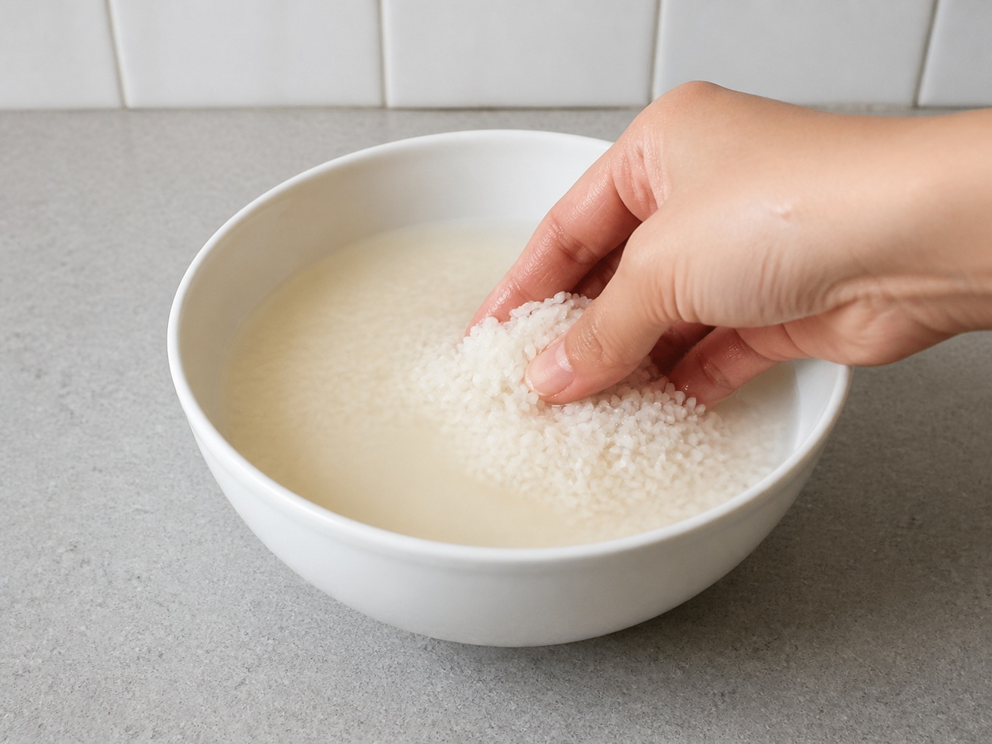 Bubur Ubi Jalar — Cuci beras