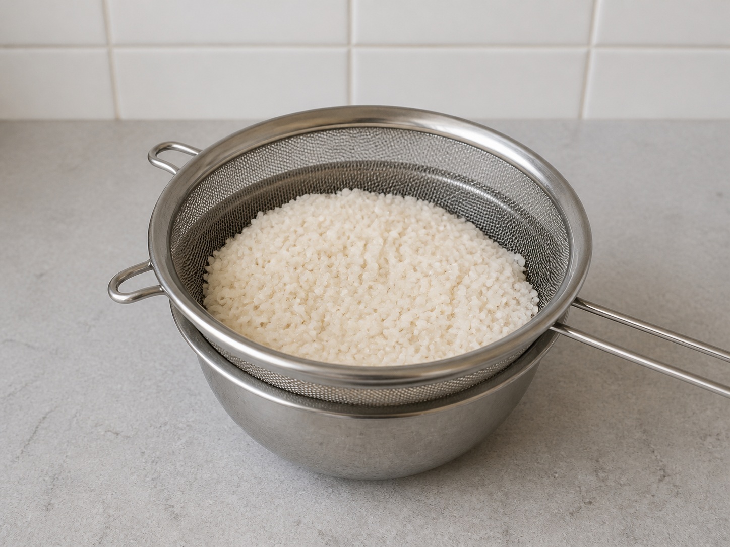 Bubur Ubi Jalar — Tiriskan beras