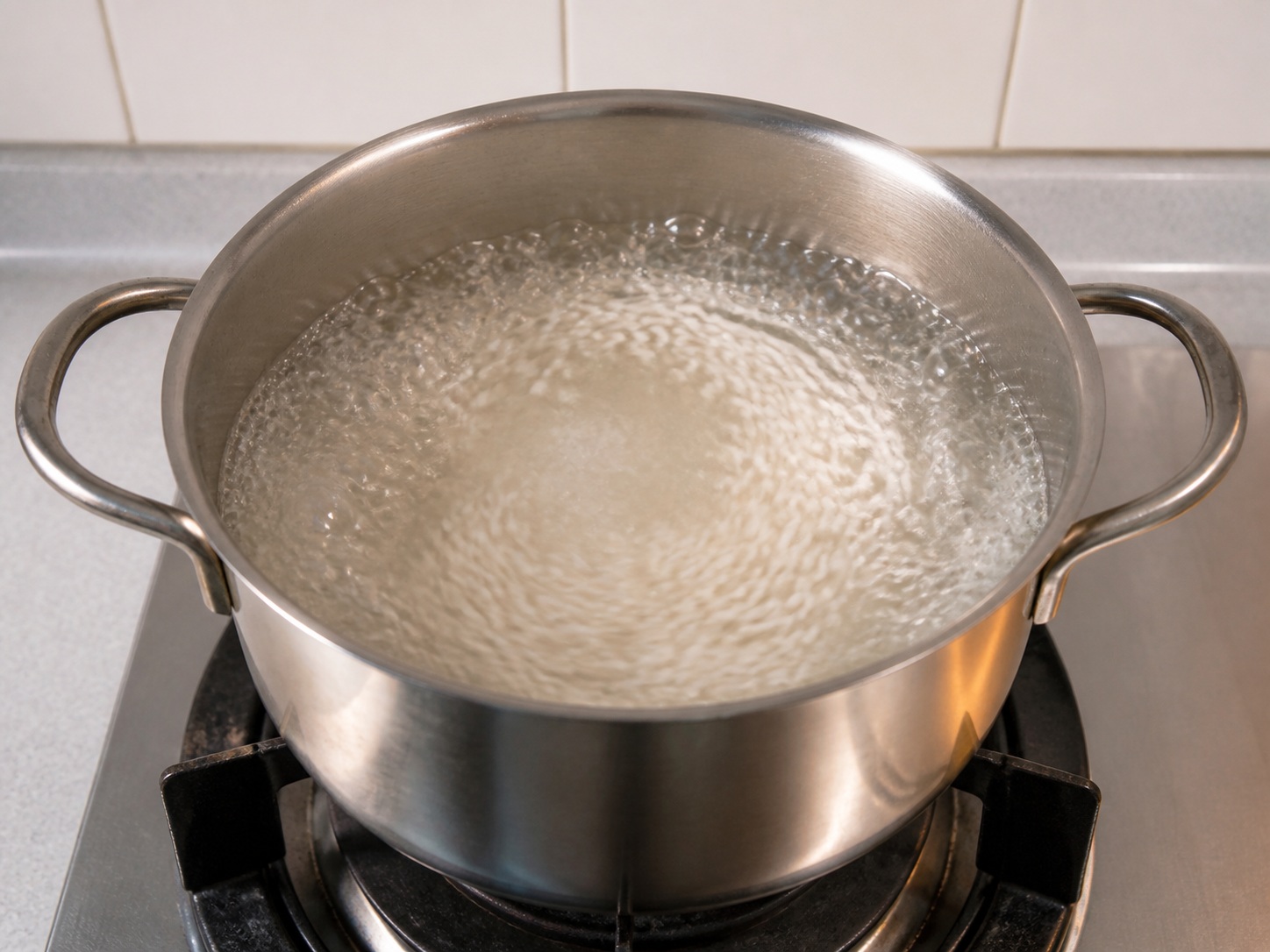 Bubur Ubi Jalar — Masukkan beras